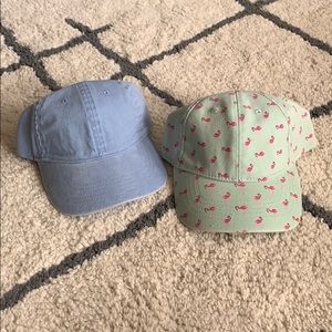 2 Cute Spring/Summer baseball hats (Jean&Flamingo)